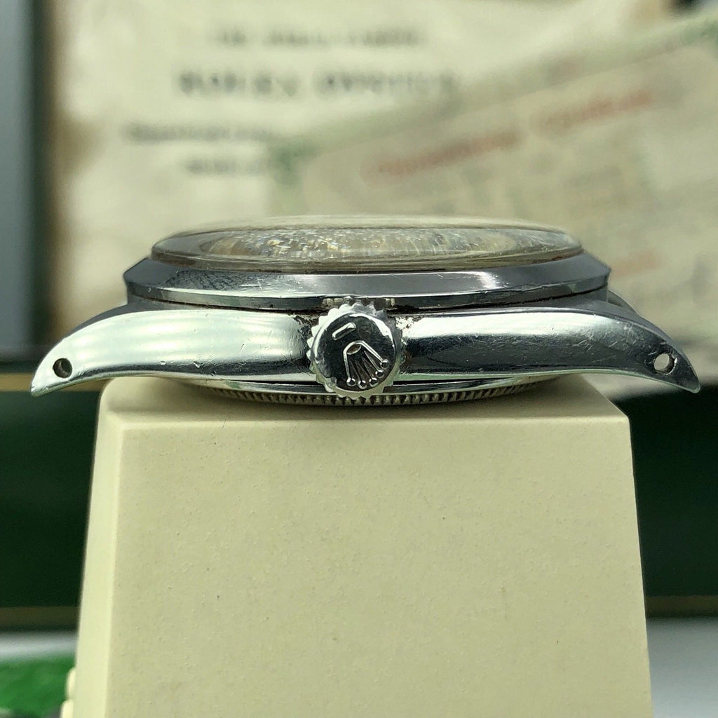 Vintage Rolex 1016 Explorer Mk1 Green Tropical Gilt Chapter fullset box Paper