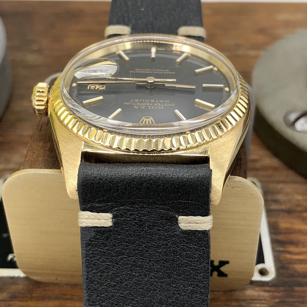 Vintage Rolex 1601 Date just 18k gold Rare Original Gray Dial 1961