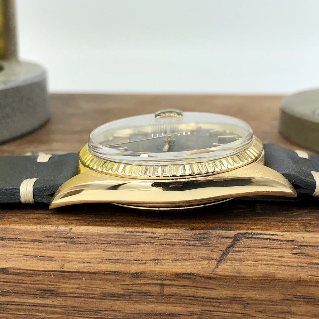 Vintage Rolex 1601 Date just 18k gold Rare Original Gray Dial 1961