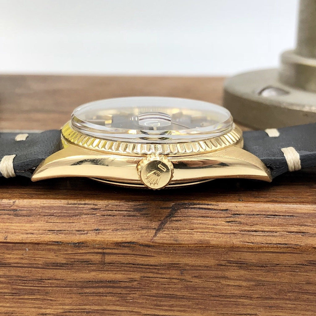 Vintage Rolex 1601 Date just 18k gold Rare Original Gray Dial 1961