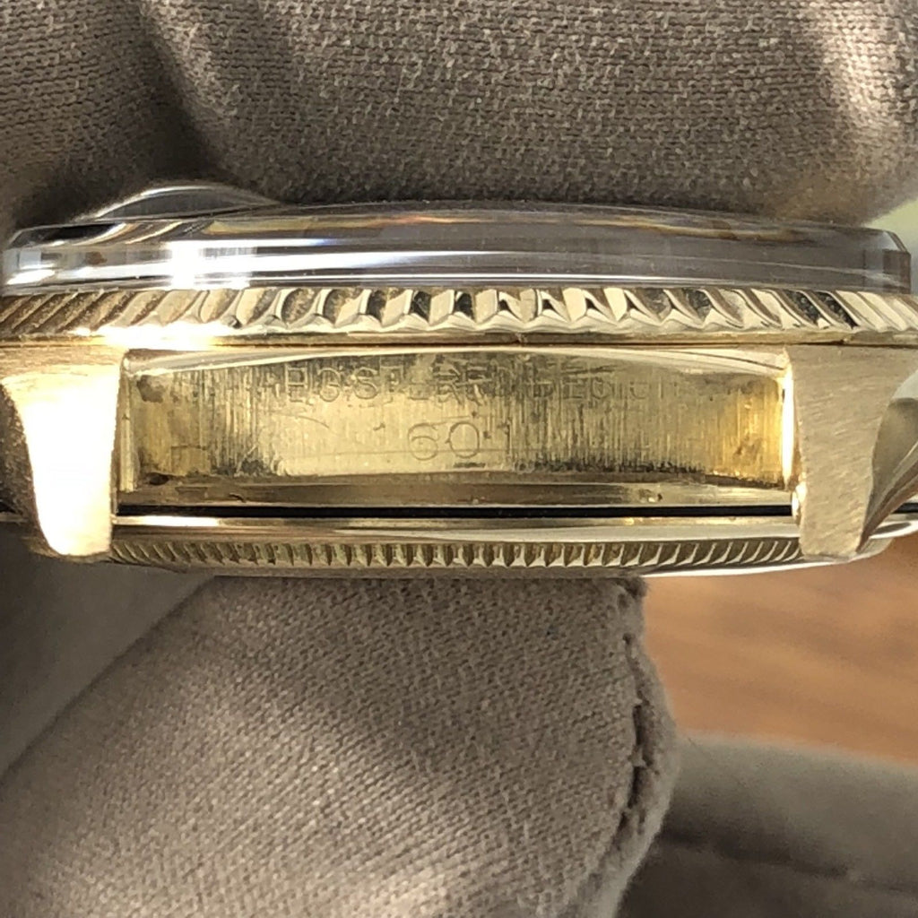 Vintage Rolex 1601 Date just 18k gold Rare Original Gray Dial 1961