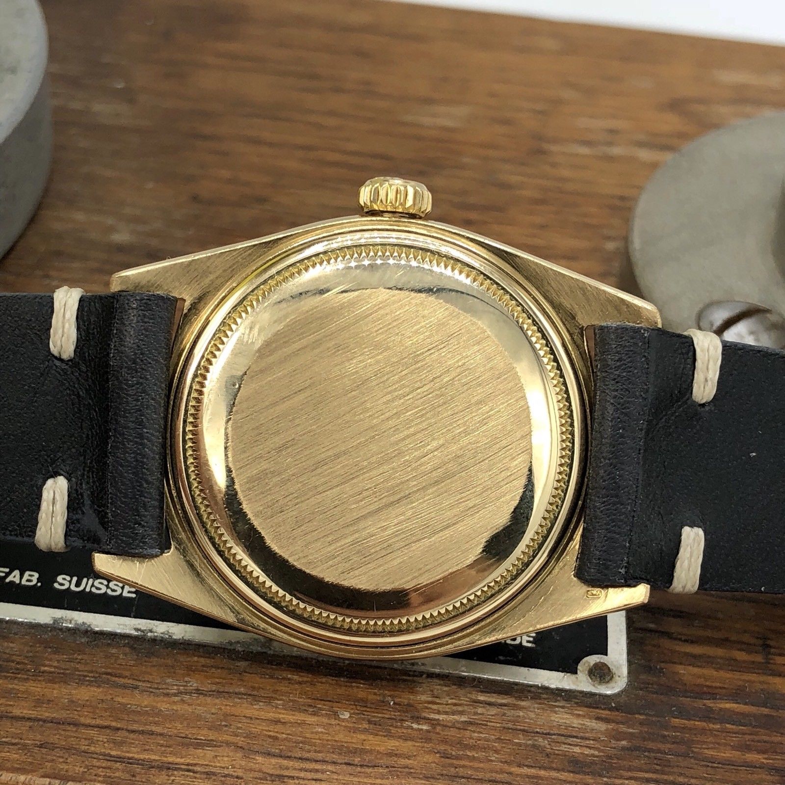 Vintage Rolex 1601 Date just 18k gold Rare Original Gray Dial 1961