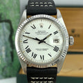 1974 Vintage Rolex 1601 Datejust Factory Roman Dial With Box Gold Bezel