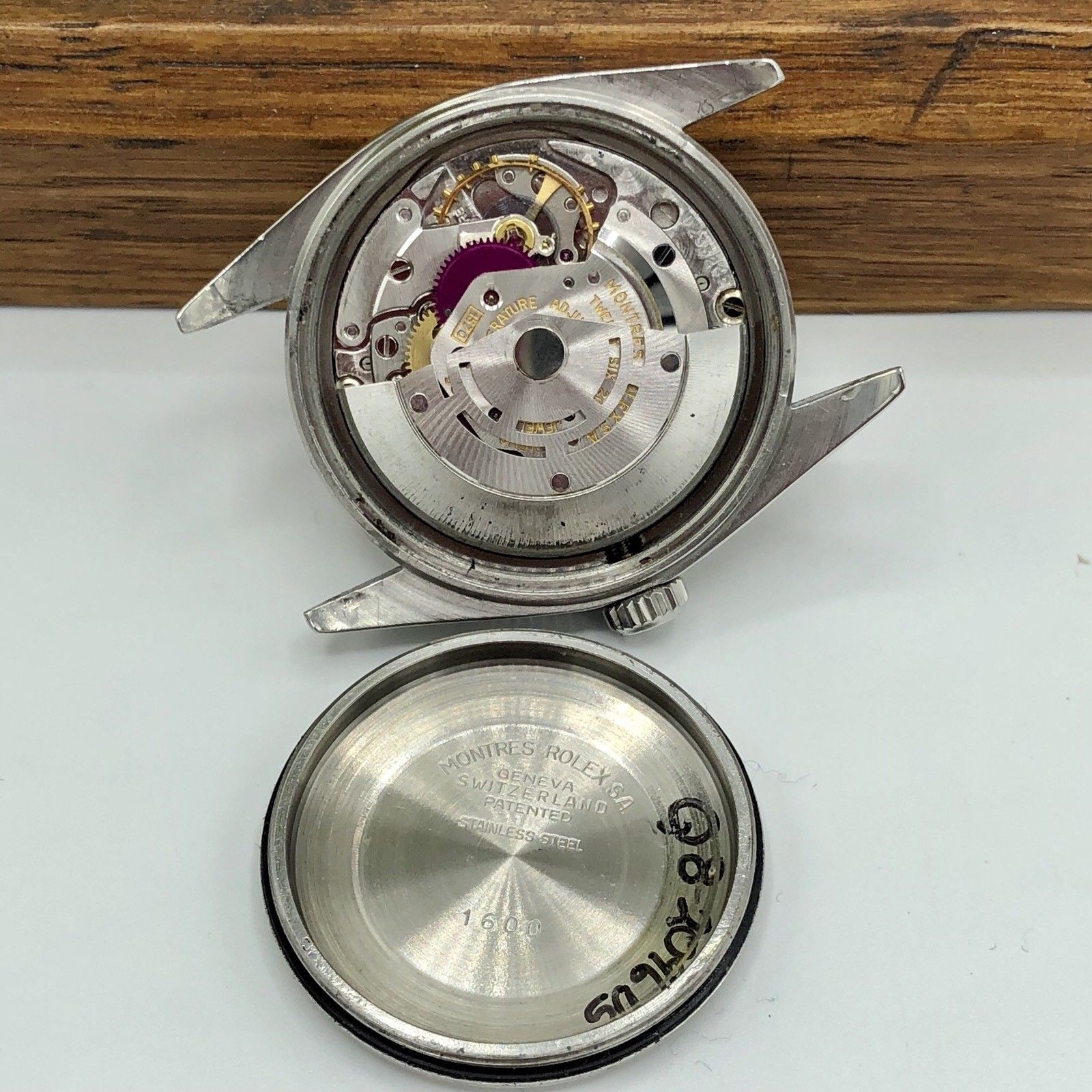 Vintage Rolex 1603 Date just Original Gray Sigma Dial 1977