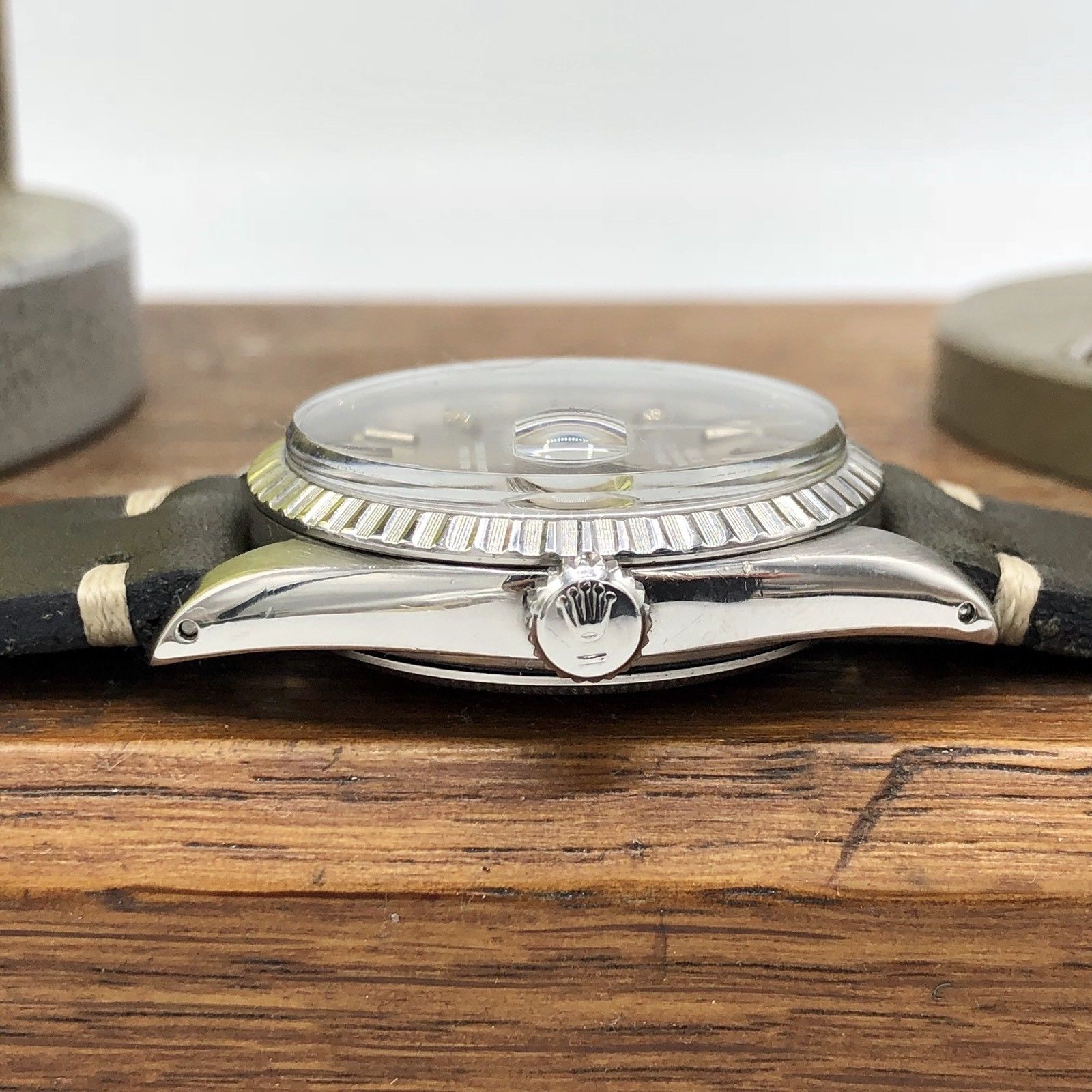 Vintage Rolex 1603 Date just Original Gray Sigma Dial 1977