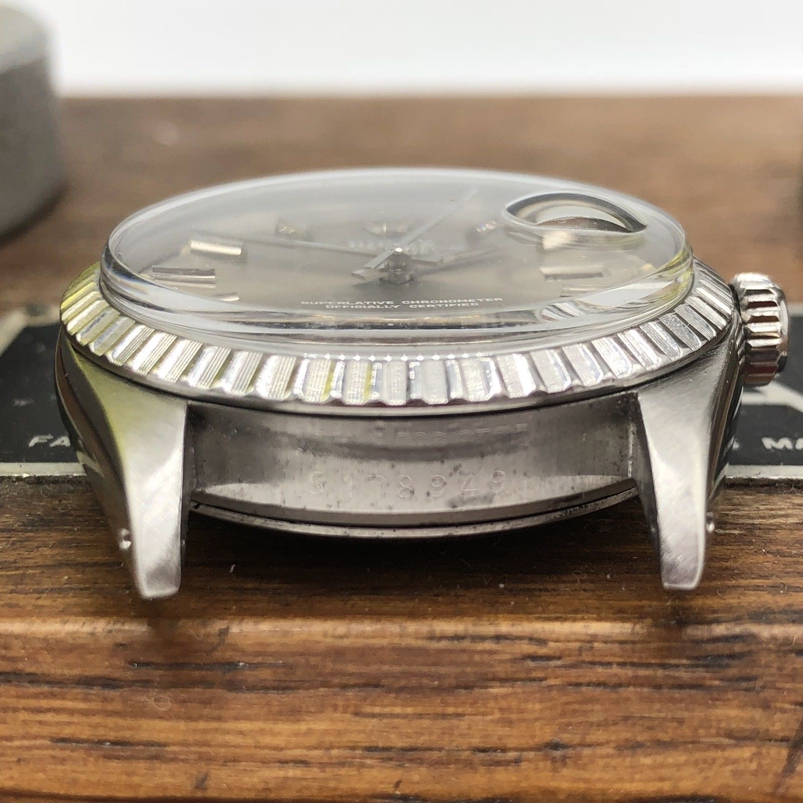 Vintage Rolex 1603 Date just Original Gray Sigma Dial 1977