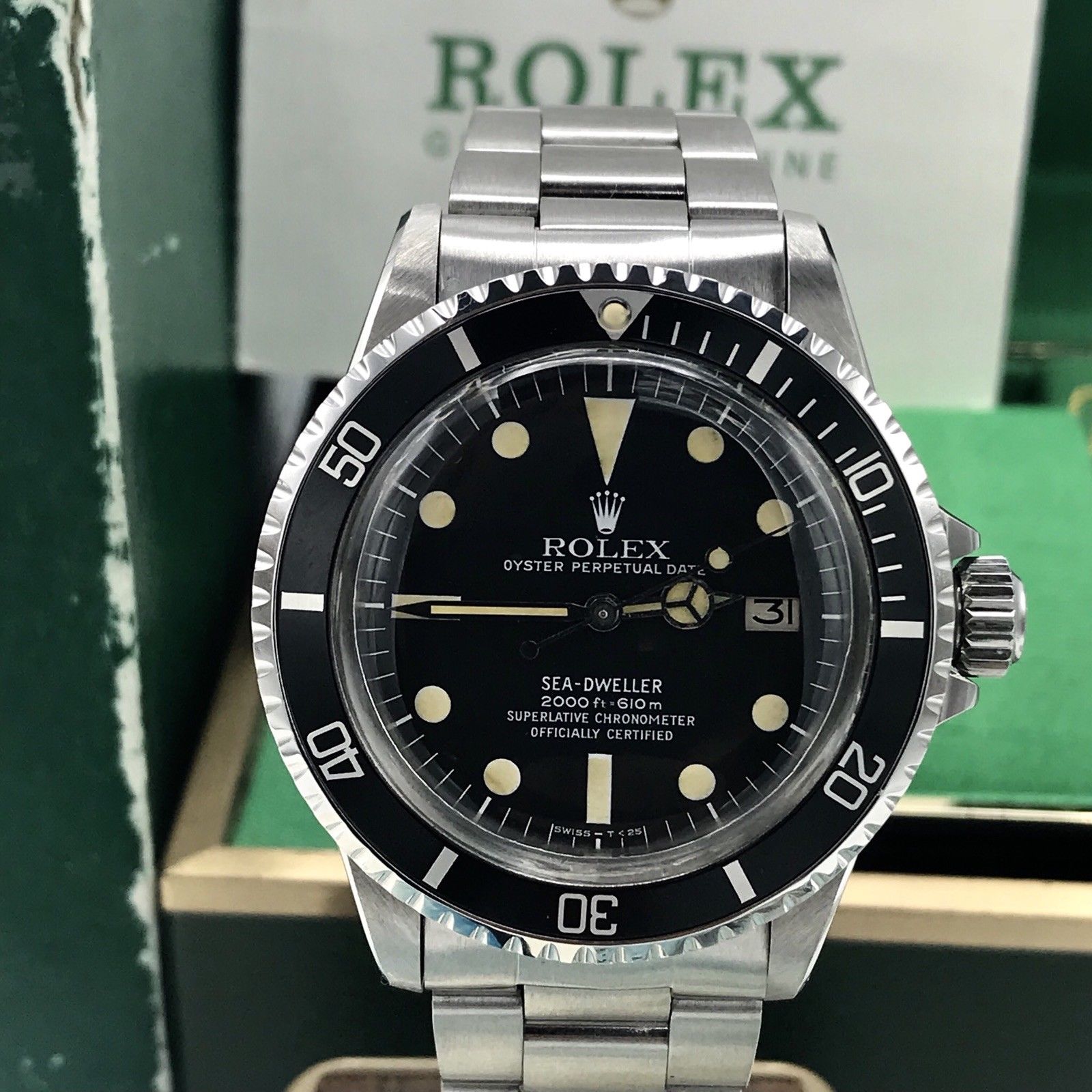 Vintage Rolex 1665 Sea-Dweller MK I dial Full set 1980 With Box Papers