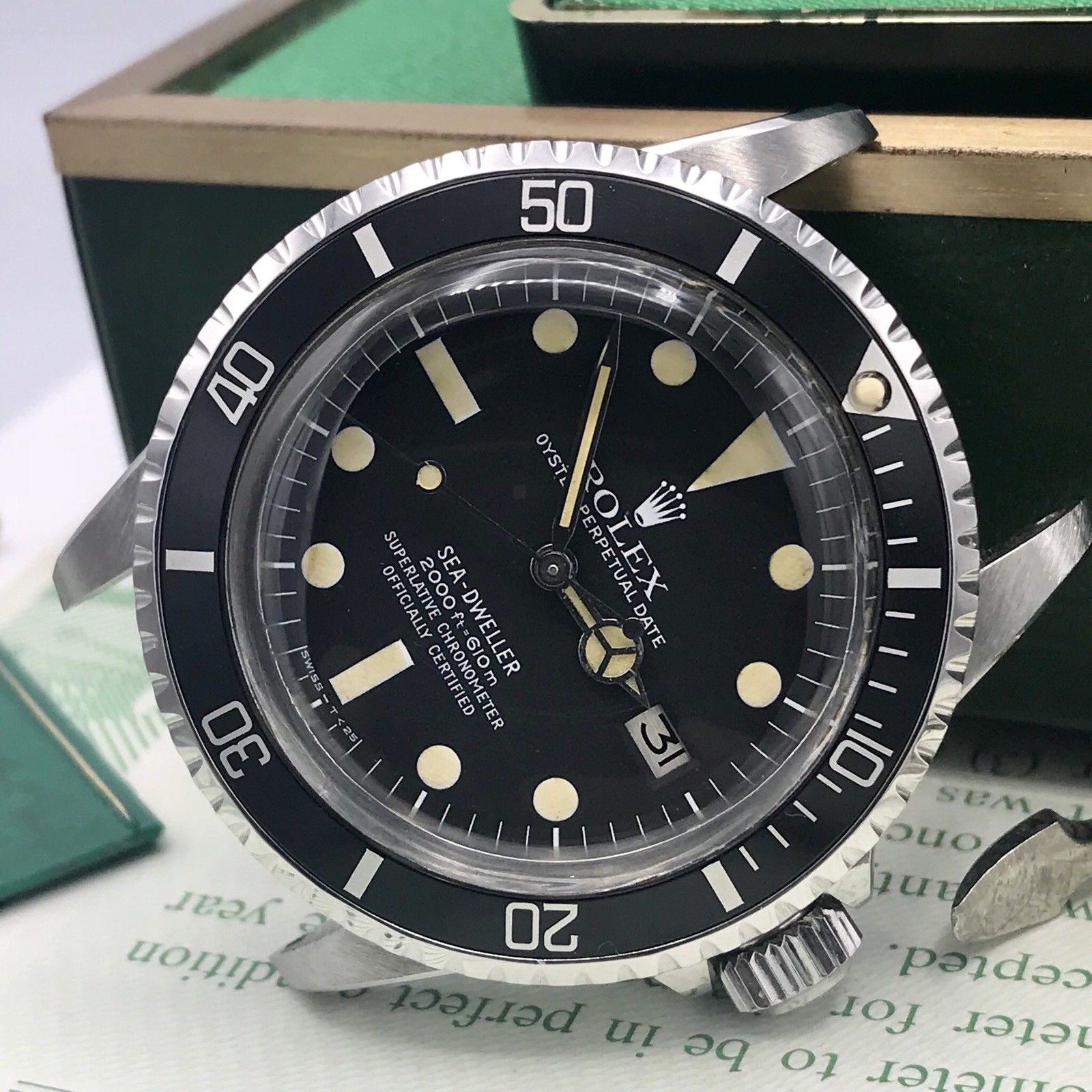 Vintage Rolex 1665 Sea-Dweller MK I dial Full set 1980 With Box Papers