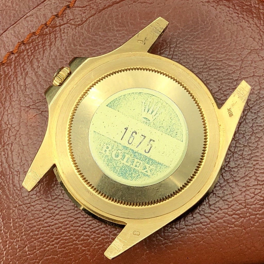 1977 Vintage Rolex GMT Master 1675 Gold Unpolished Mint Condition Brown Nipple