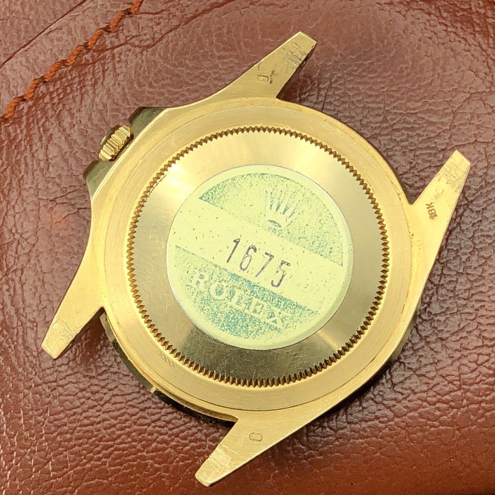 1977 Vintage Rolex GMT Master 1675 Gold Unpolished Mint Condition Brown Nipple