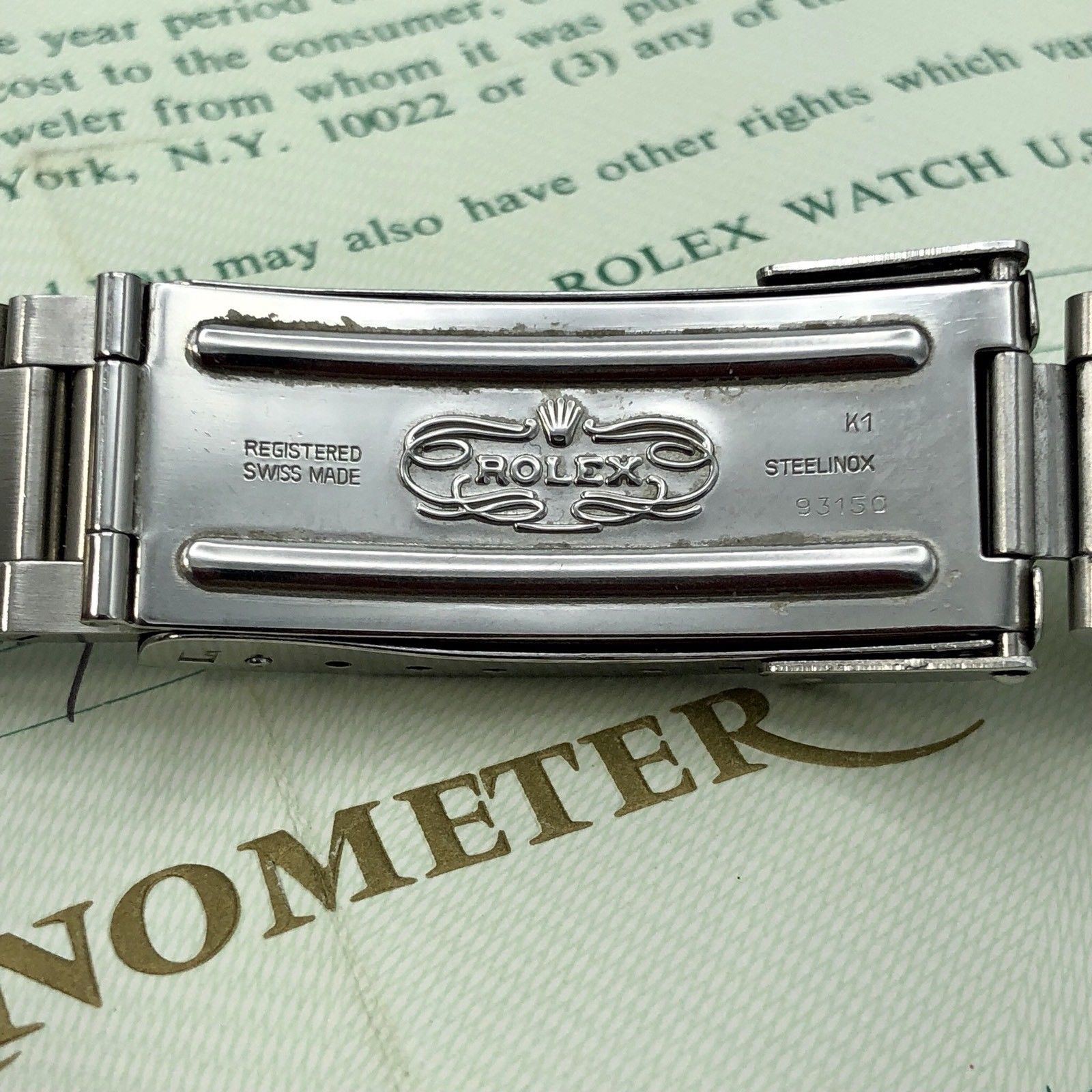 Vintage Rolex 16800 Submariner Creamy Patina dial Unpolished 1985 box & Papers