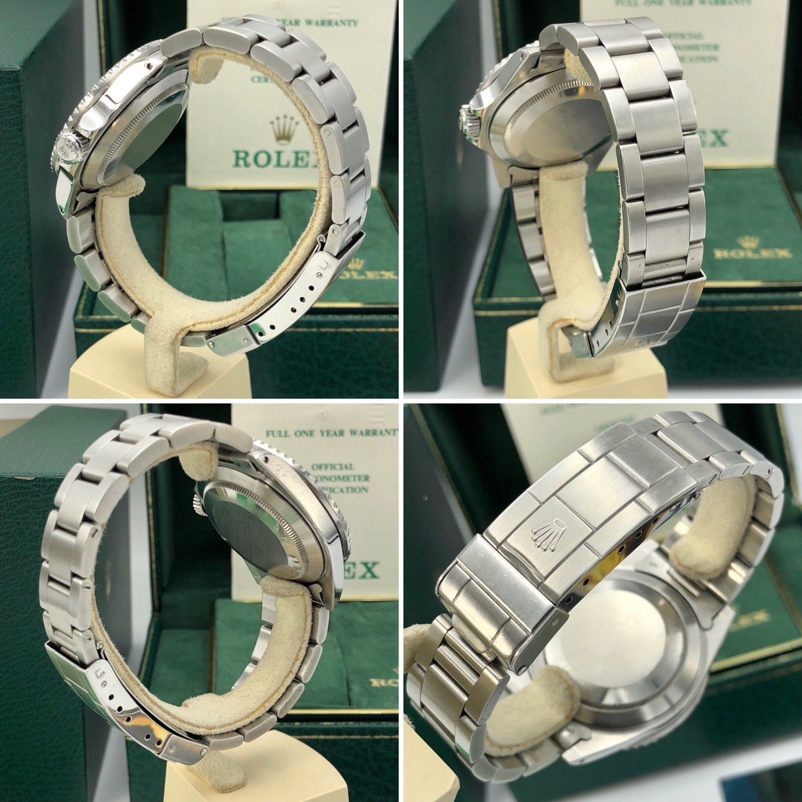 Vintage Rolex 16800 Submariner Creamy Patina dial Unpolished 1985 box & Papers