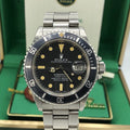 Vintage Rolex 16800 Submariner Pumpkin Matte dial Unpolished 1983 box & Papers