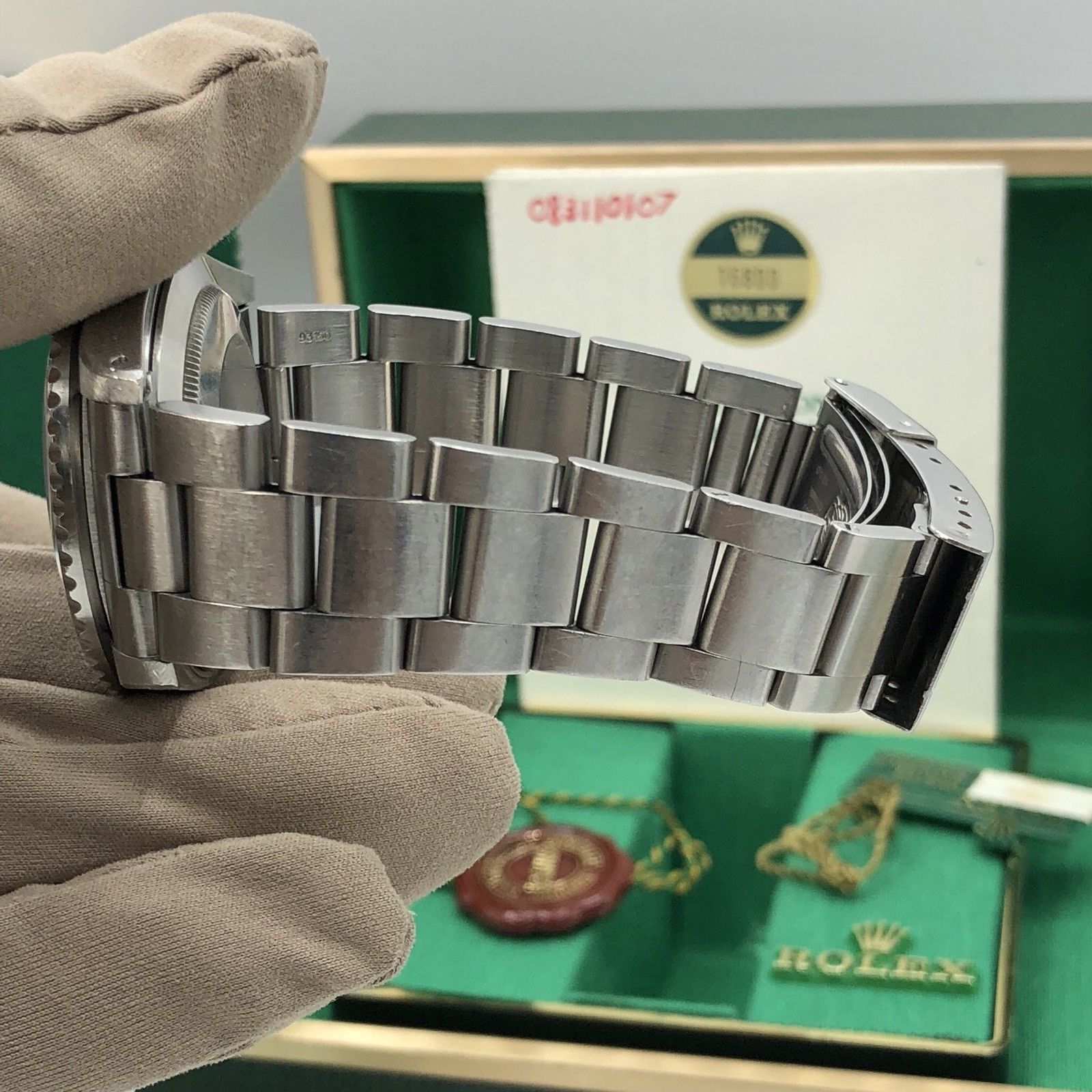 Vintage Rolex 16800 Submariner Pumpkin Matte dial Unpolished 1983 box & Papers