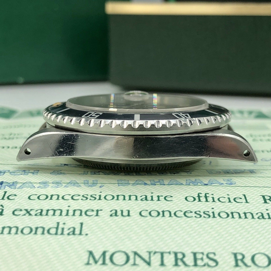Vintage Rolex 16800 Submariner Pumpkin Matte dial Unpolished 1983 box & Papers