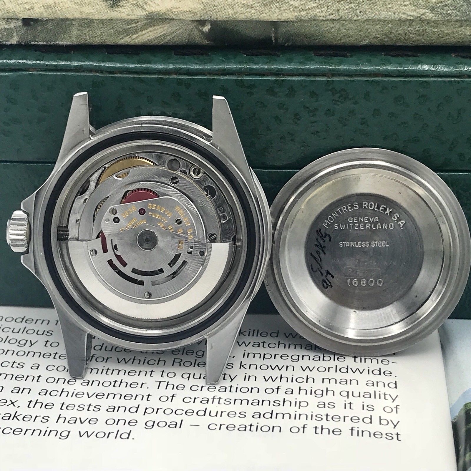 Vintage Rolex 16800 Submariner transitional Matte dial Fullset 1983 box & Papers
