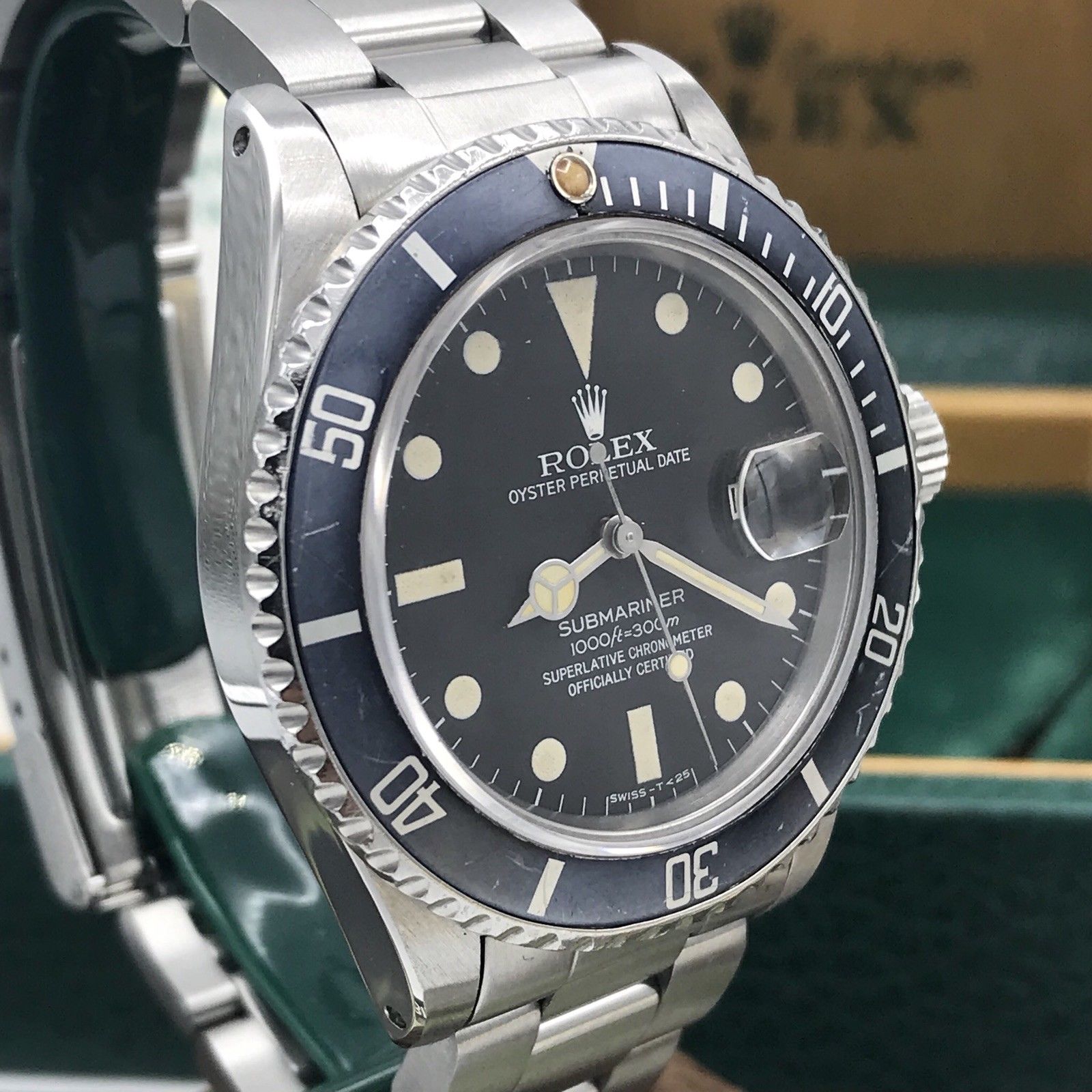 Vintage Rolex 16800 Submariner transitional Matte dial Fullset 1983 box & Papers