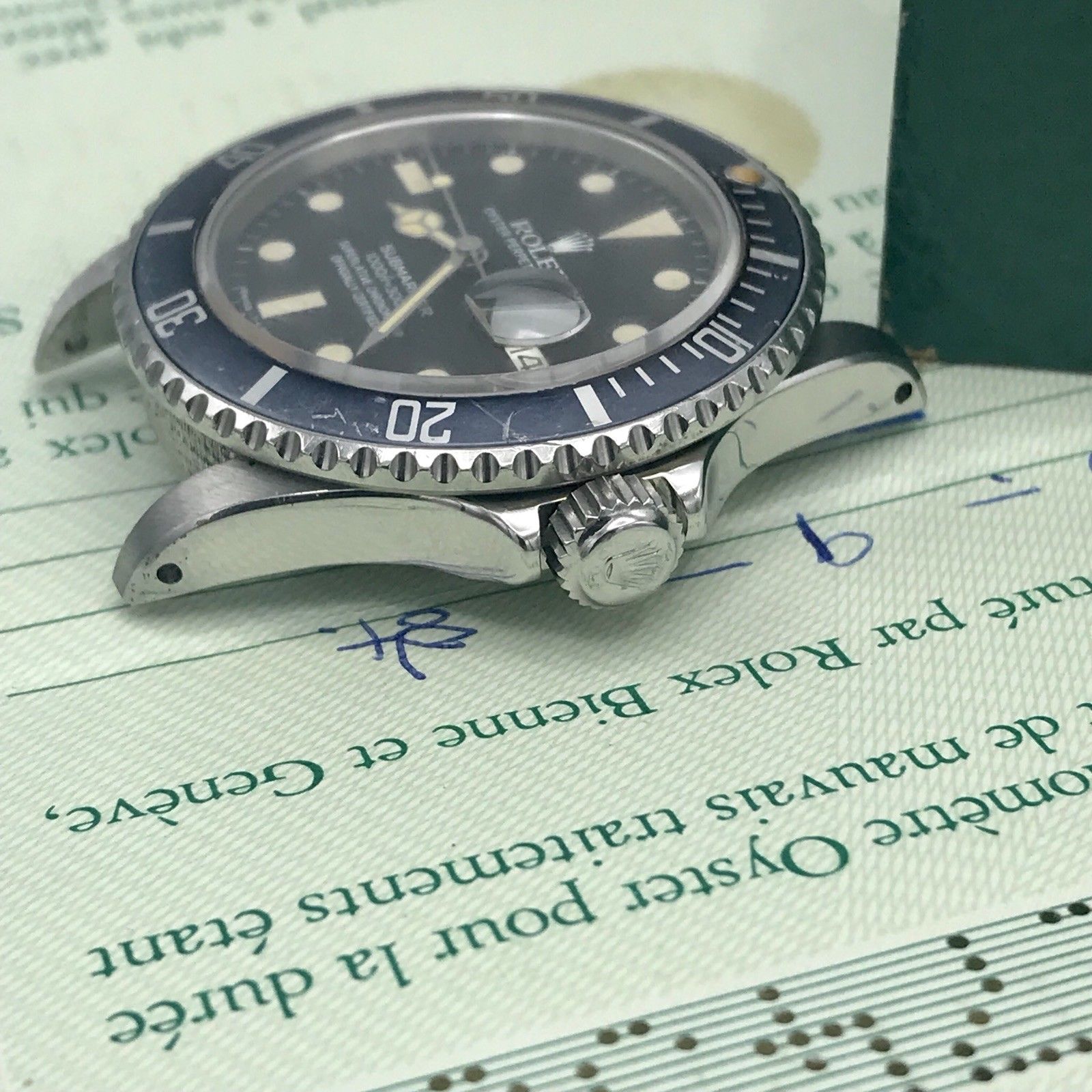 Vintage Rolex 16800 Submariner transitional Matte dial Fullset 1983 box & Papers