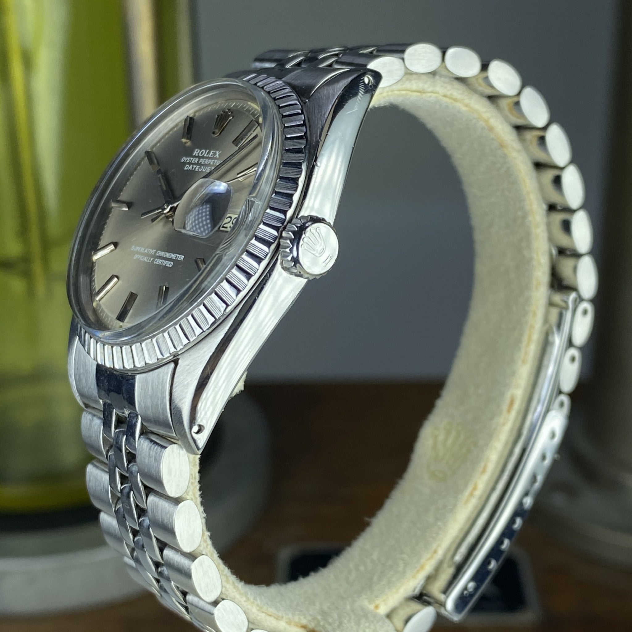 1977 Vintage Rolex 1603 Date just Original Gray Sigma Dial