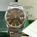 1970 Vintage Rolex Date 1500 Brown Tropical Dial Box and Papers
