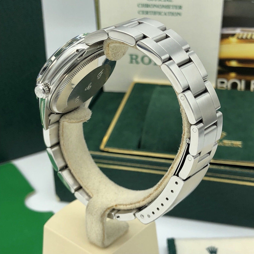 Vintage Rolex Date 15000 Black Dial Box and Papers 1985 Full set NOS