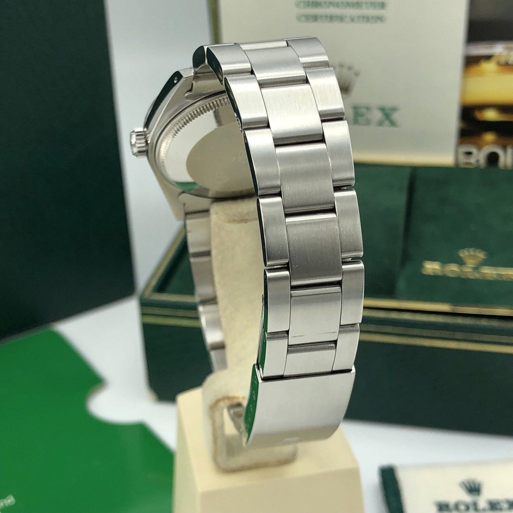 Vintage Rolex Date 15000 Black Dial Box and Papers 1985 Full set NOS