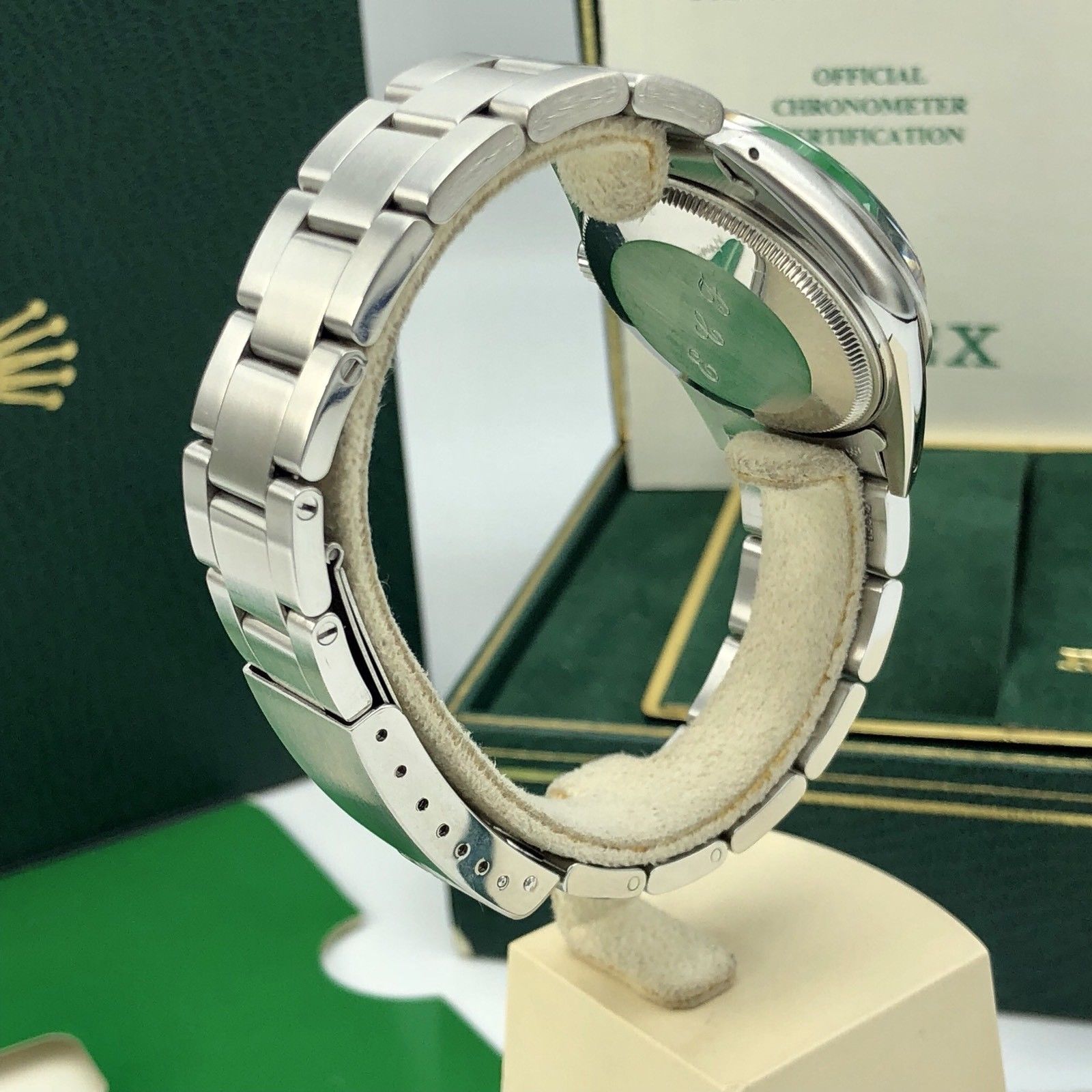 Vintage Rolex Date 15000 Black Dial Box and Papers 1985 Full set NOS