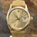 Vintage Rolex Date 1503 14k Chevrolet Engraving Tropical Dial 1970