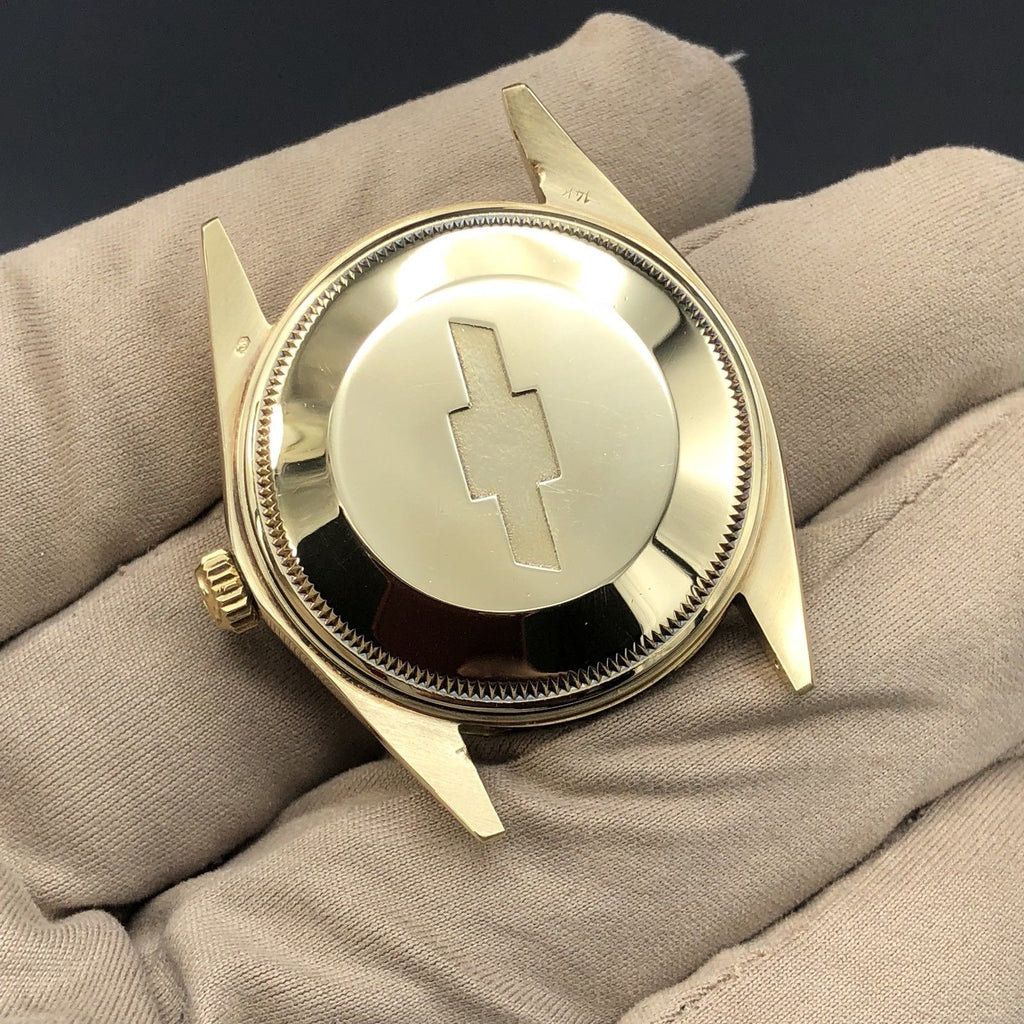Vintage Rolex Date 1503 14k Chevrolet Engraving Tropical Dial 1970