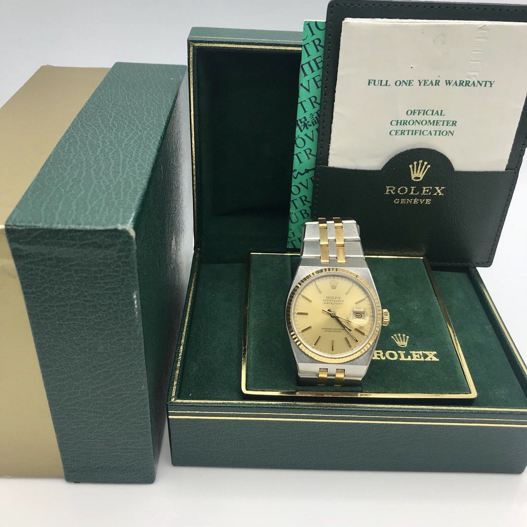 Vintage Rolex DateJust 17013 Oyster quartz Unpolished With box & Papers