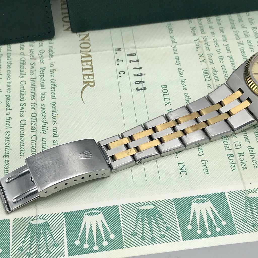 Vintage Rolex DateJust 17013 Oyster quartz Unpolished With box & Papers