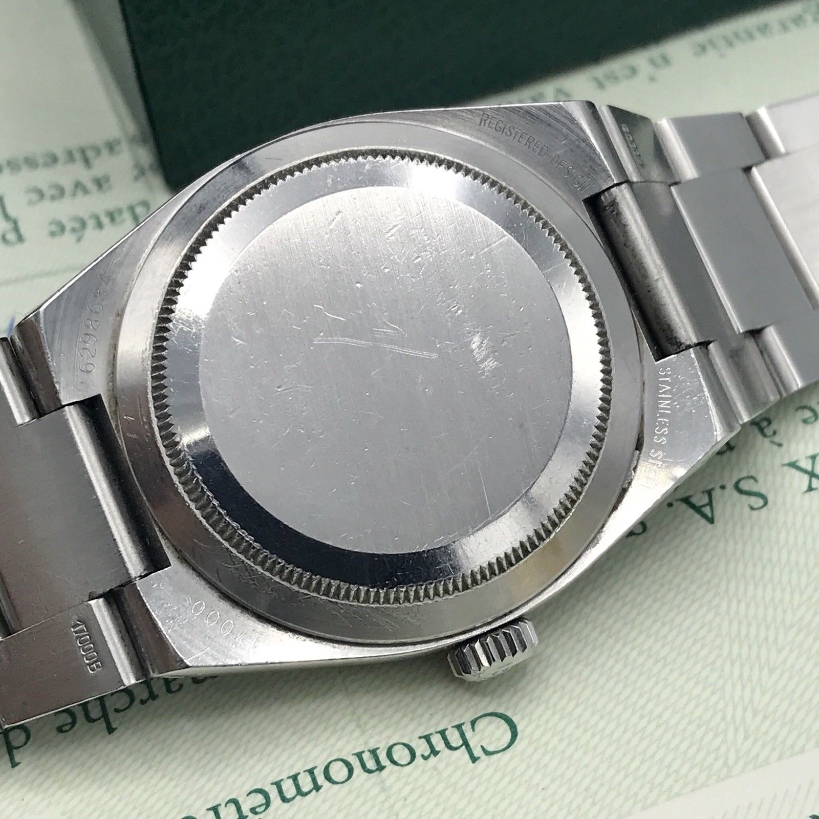 Vintage Rolex DateJust Oyster quartz 17000 Unpolished With box & Papers