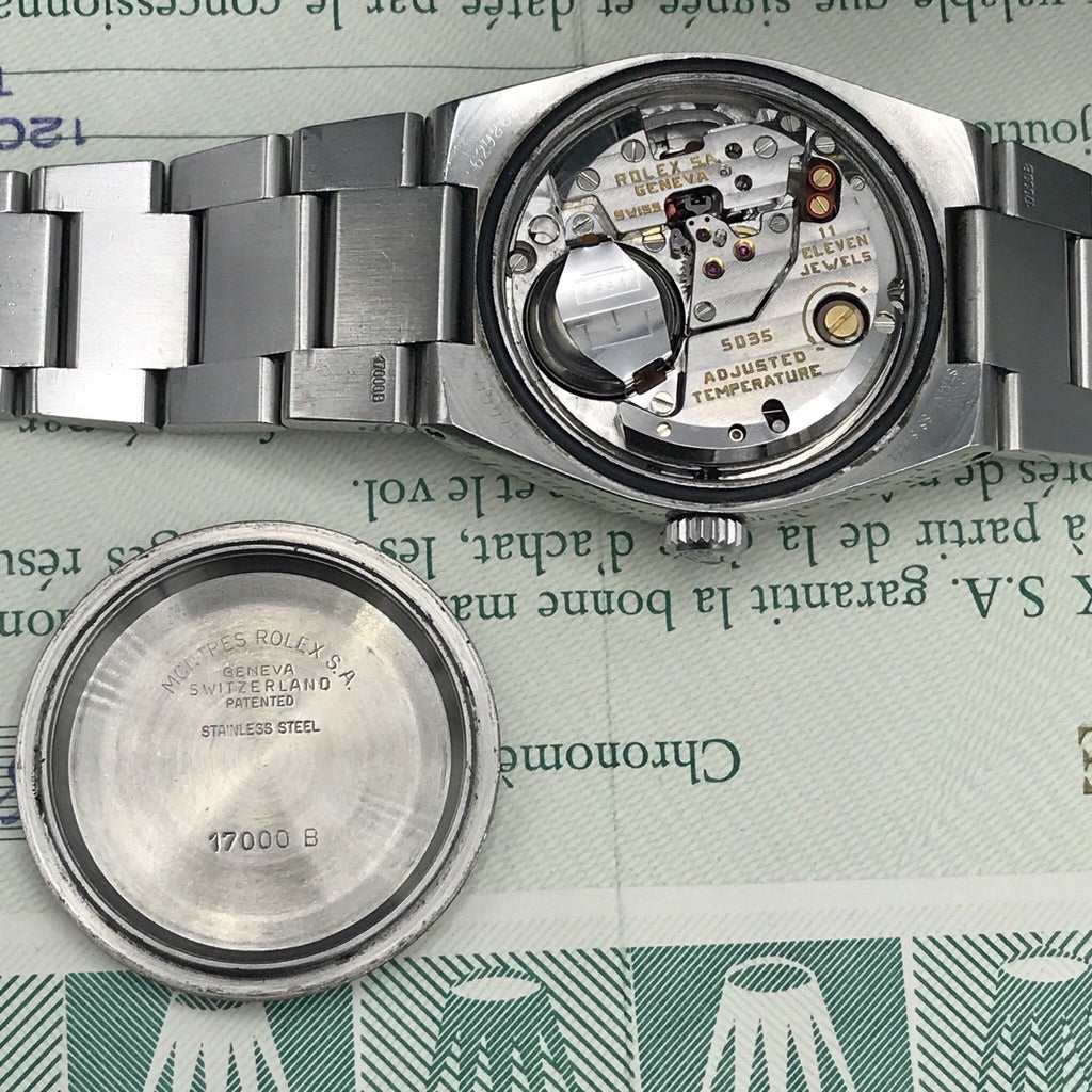 Vintage Rolex DateJust Oyster quartz 17000 Unpolished With box & Papers
