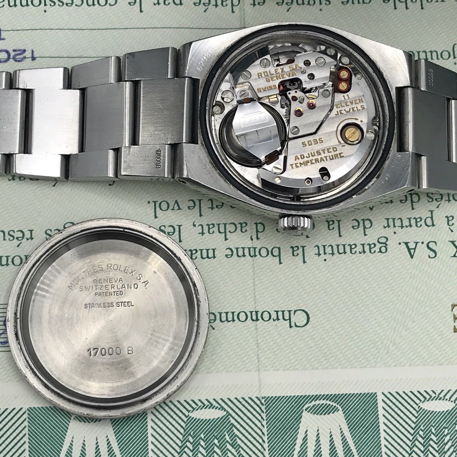 Vintage Rolex DateJust Oyster quartz 17000 Unpolished With box & Papers