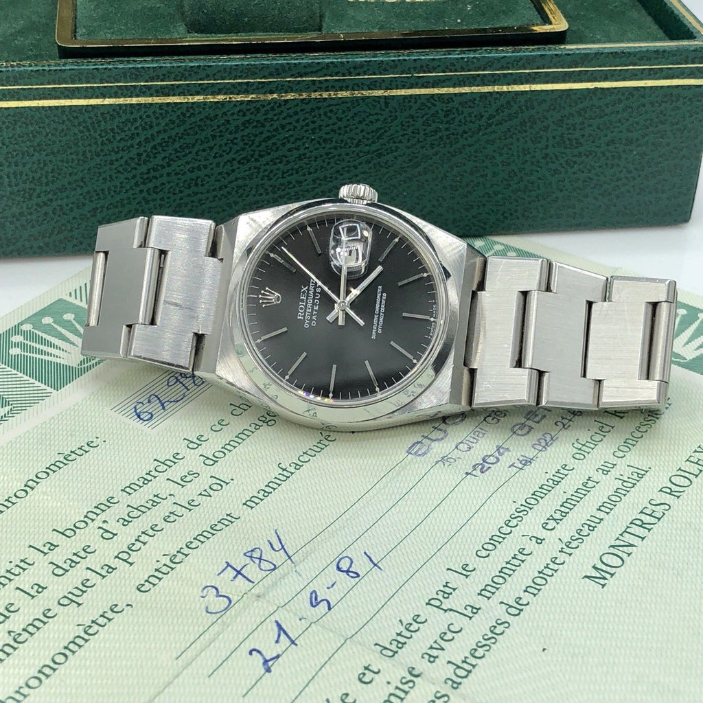 Vintage Rolex DateJust Oyster quartz 17000 Unpolished With box & Papers