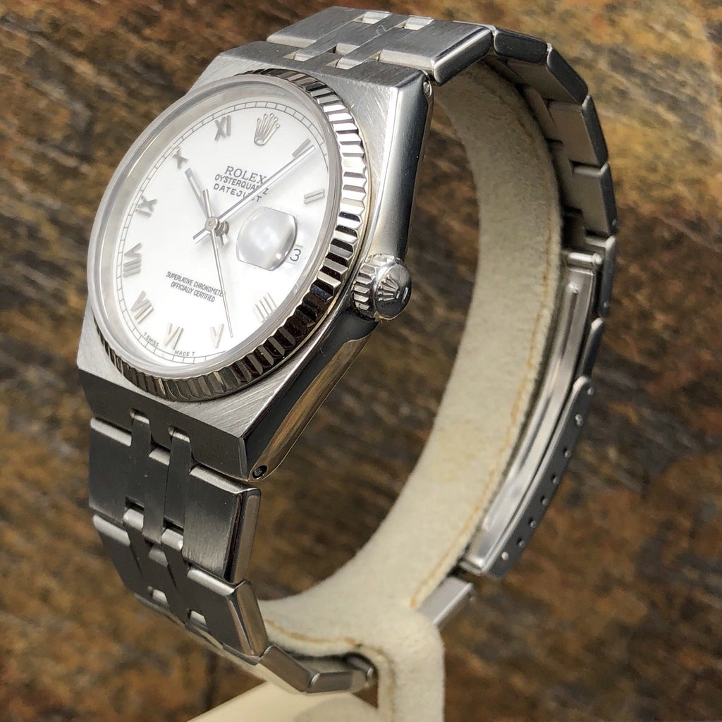 Vintage Rolex DateJust Oyster quartz 17014 Gold 18k Bezel Mint Condition