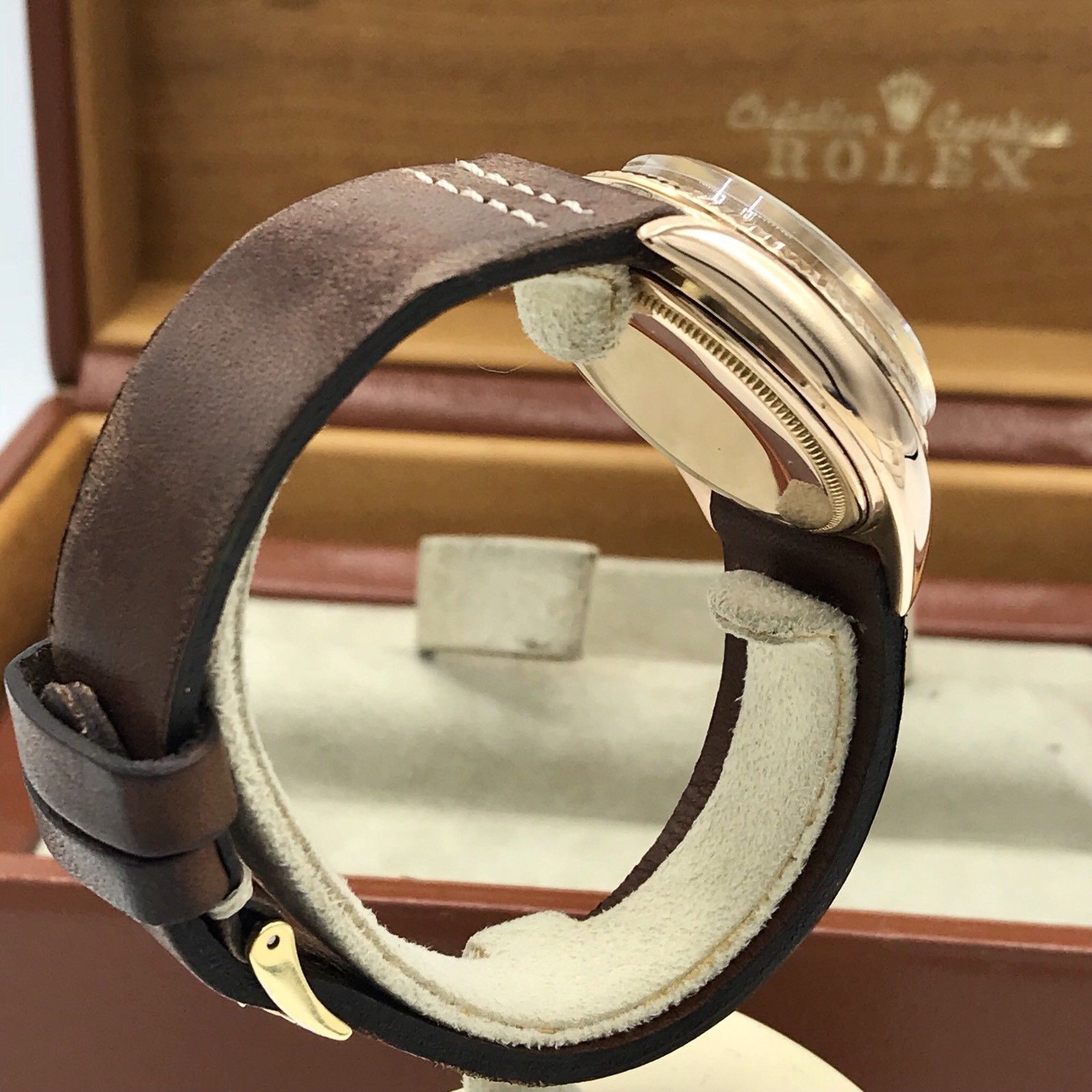 1964 Vintage Rolex Day Date 1803 Solid 18k Rose Pink Gold With Box
