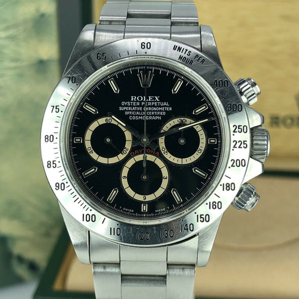 Vintage Rolex Daytona 16520 Patrizzi Inverted 6 Dial zenith 1989 L4 Serial W Box