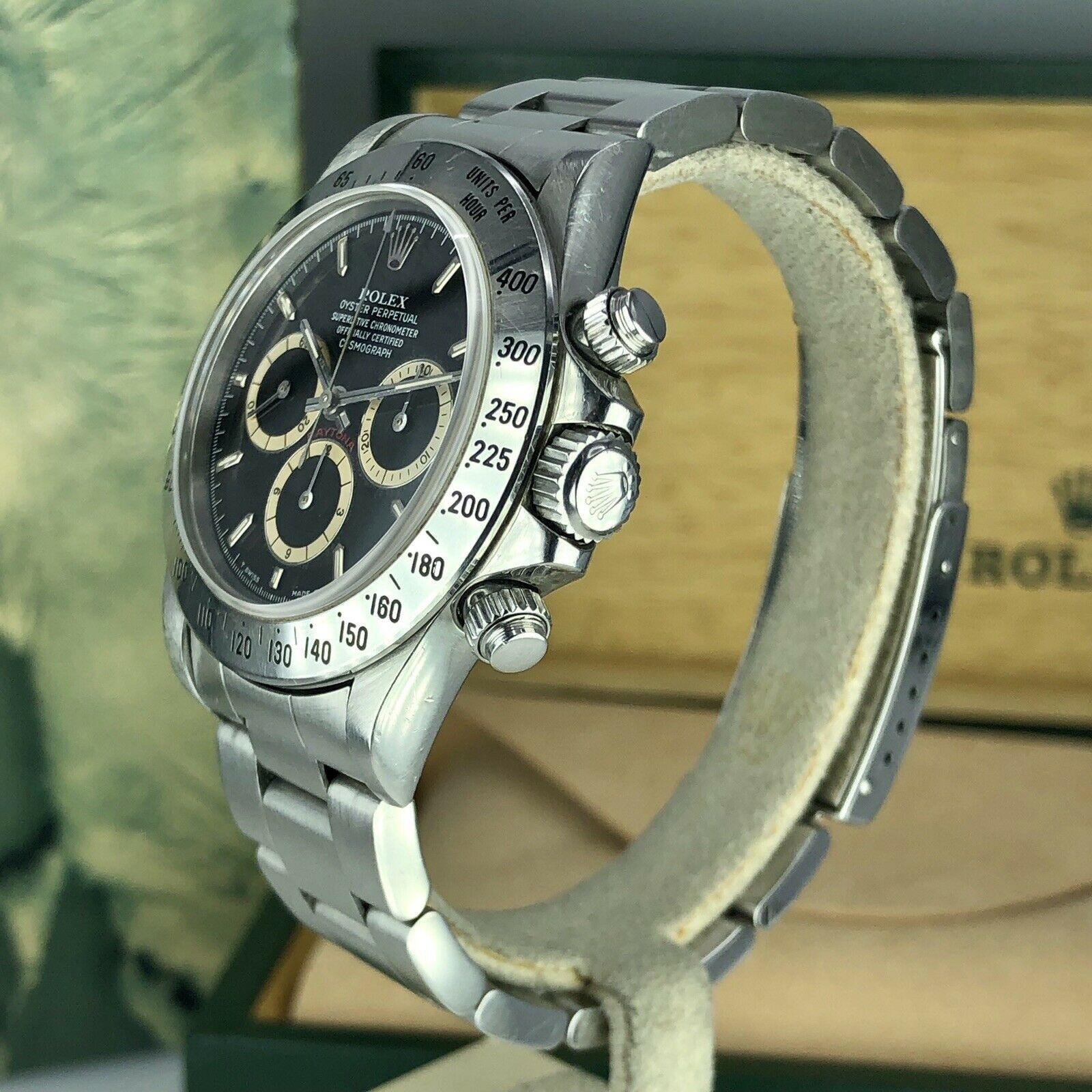 Vintage Rolex Daytona 16520 Patrizzi Inverted 6 Dial zenith 1989 L4 Serial W Box