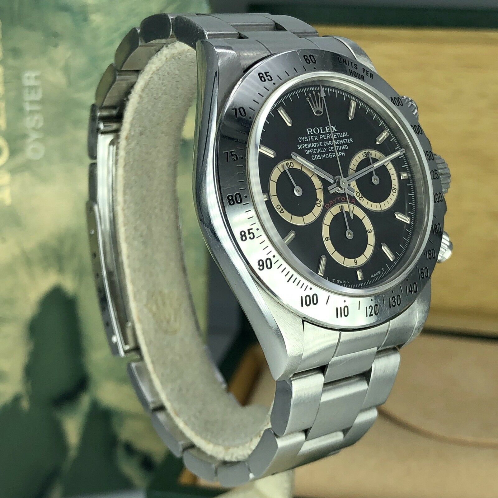 Vintage Rolex Daytona 16520 Patrizzi Inverted 6 Dial zenith 1989 L4 Serial W Box