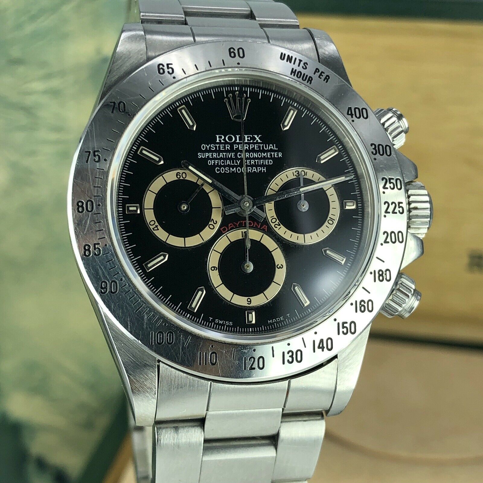 Vintage Rolex Daytona 16520 Patrizzi Inverted 6 Dial zenith 1989 L4 Serial W Box