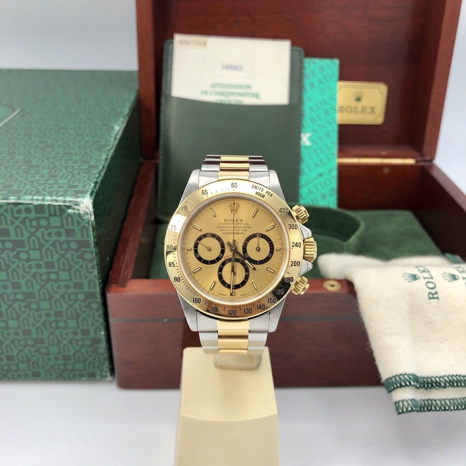 Vintage Rolex Daytona 16523 1993/4 N Serial Full Set Box Papers