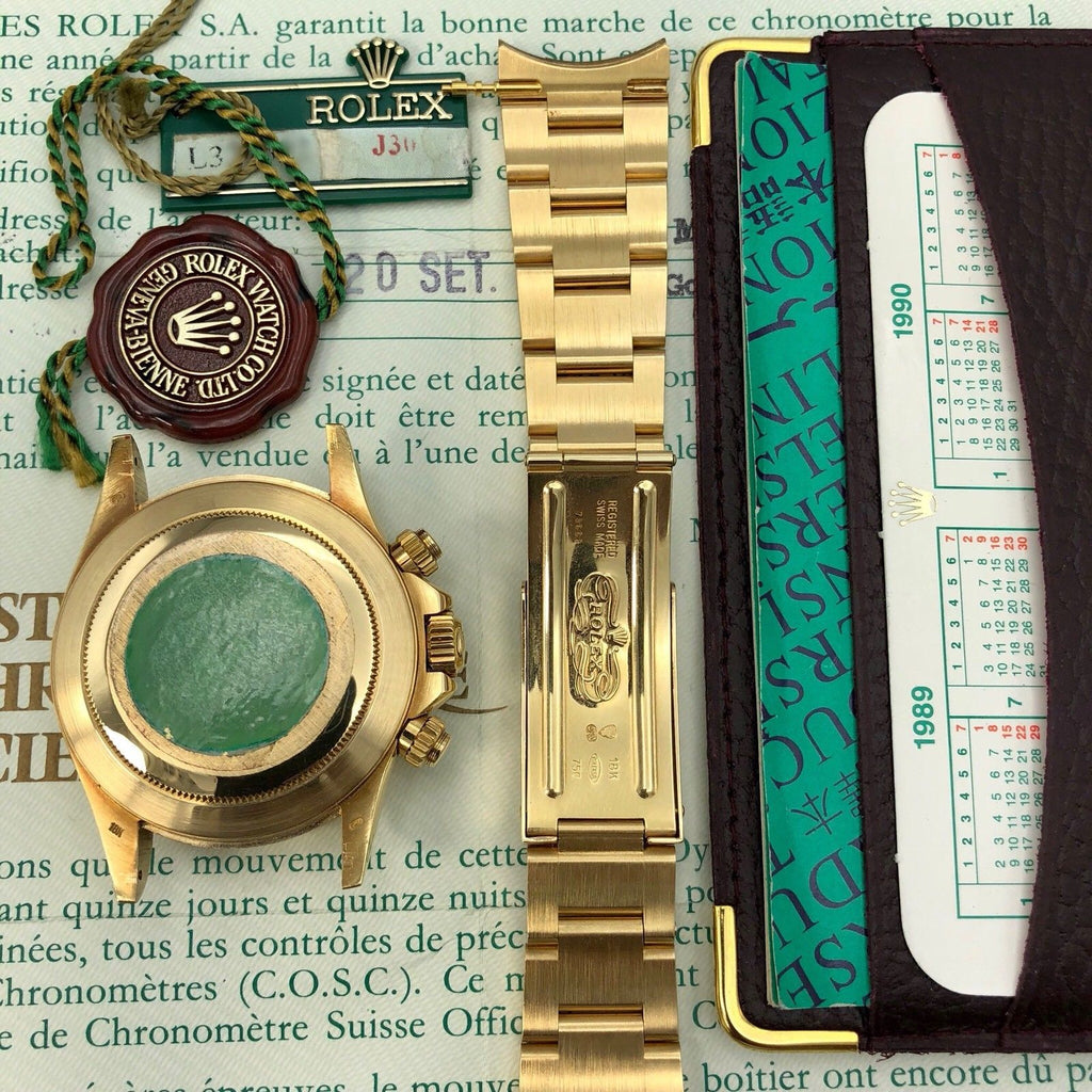 Vintage Rolex Daytona 16528 Porcelain Dial zenith 1989 L Serial Full Set Papers