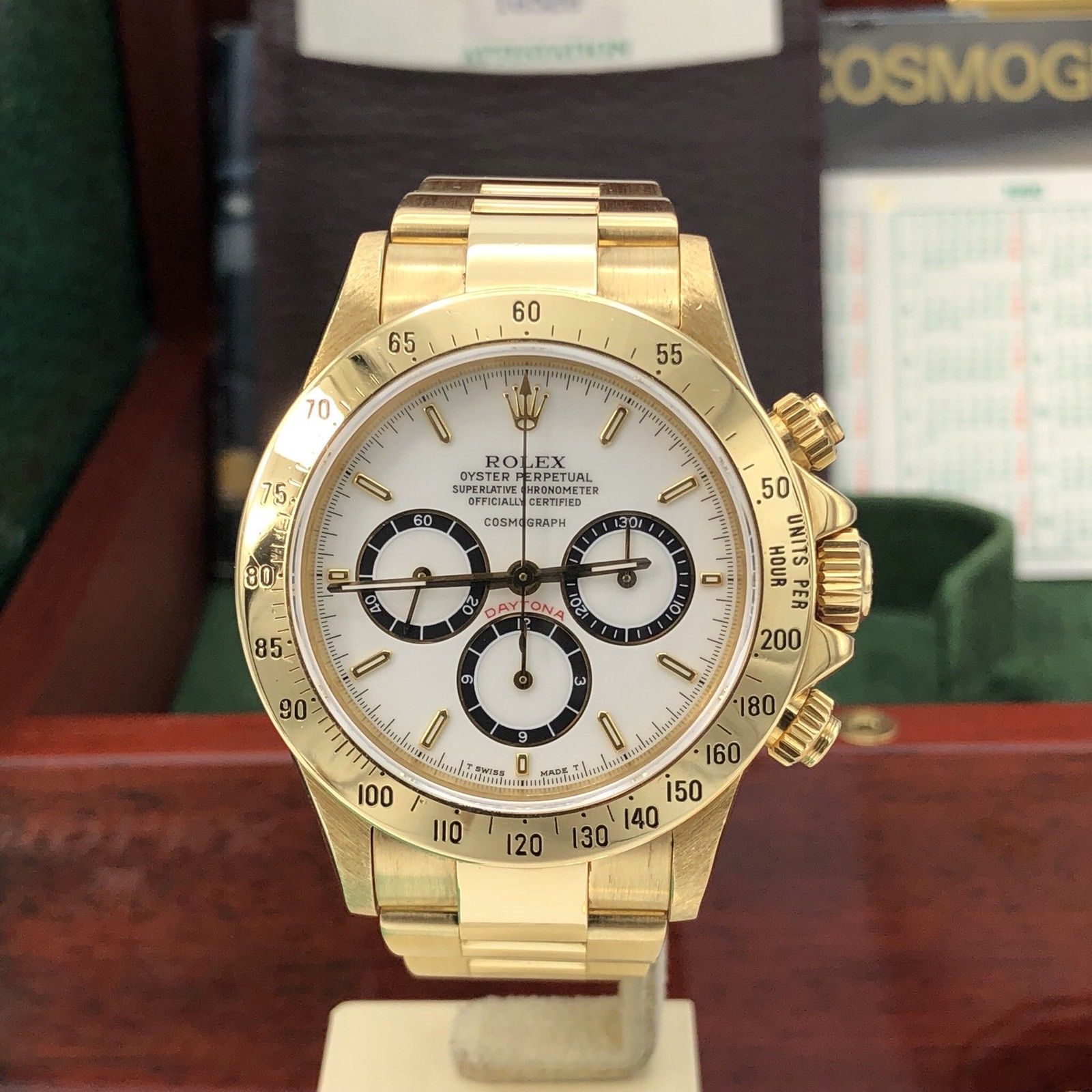 Vintage Rolex Daytona 16528 Porcelain Dial zenith 1989 L Serial Full Set Papers