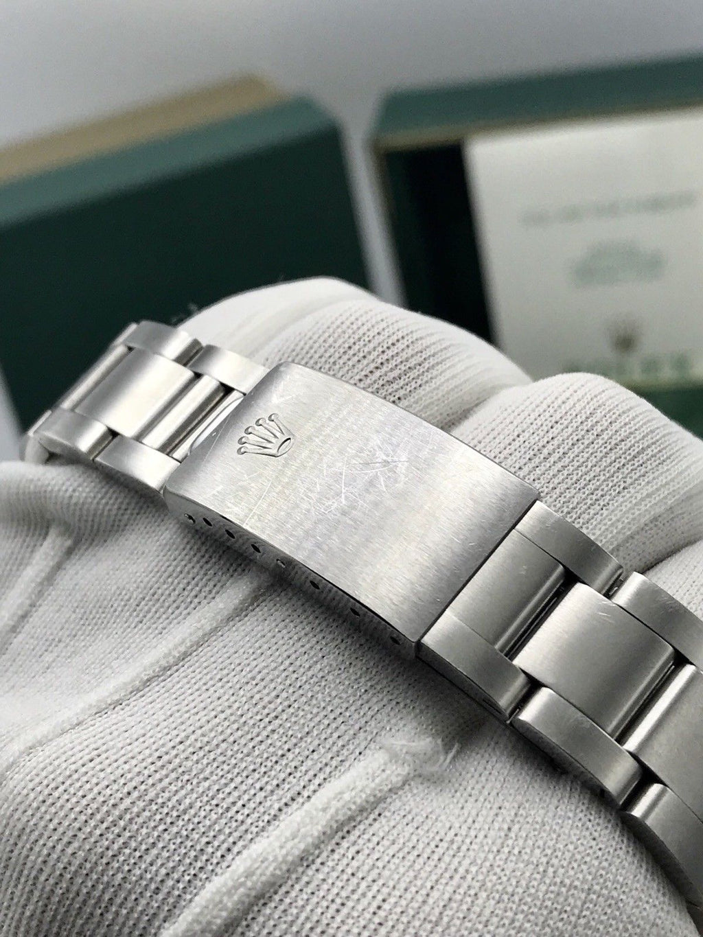 Vintage Rolex Explorer II 16550 Unpolished mint condition Full Set Box & Papers