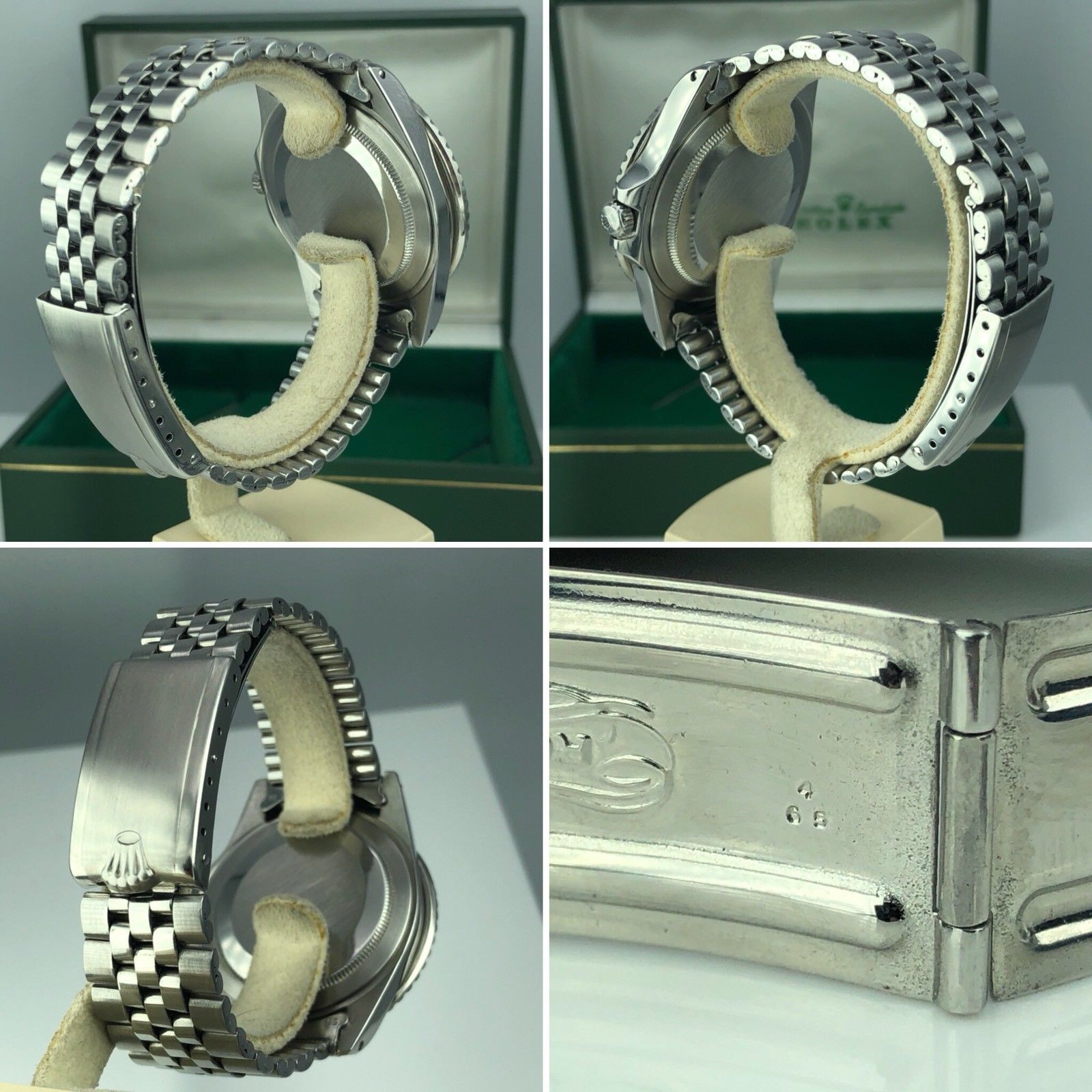 Vintage Rolex GMT Master 1675 Gilt Glossy Dial Fat Pepsi Font With Box 1965