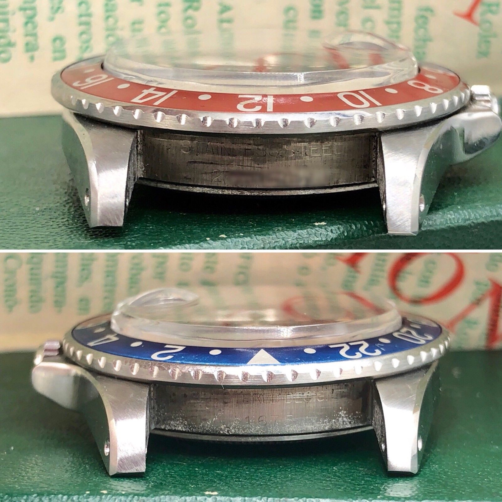 Vintage Rolex GMT Master 1675 Long E Mk1 Dial Full Set Punch Papers Box 1968