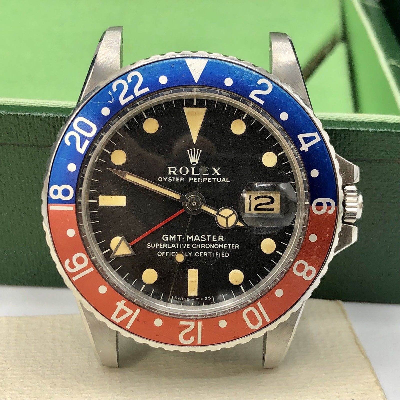 Vintage Rolex GMT Master 1675 Long E Mk1 Dial Full Set Punch Papers Box 1968