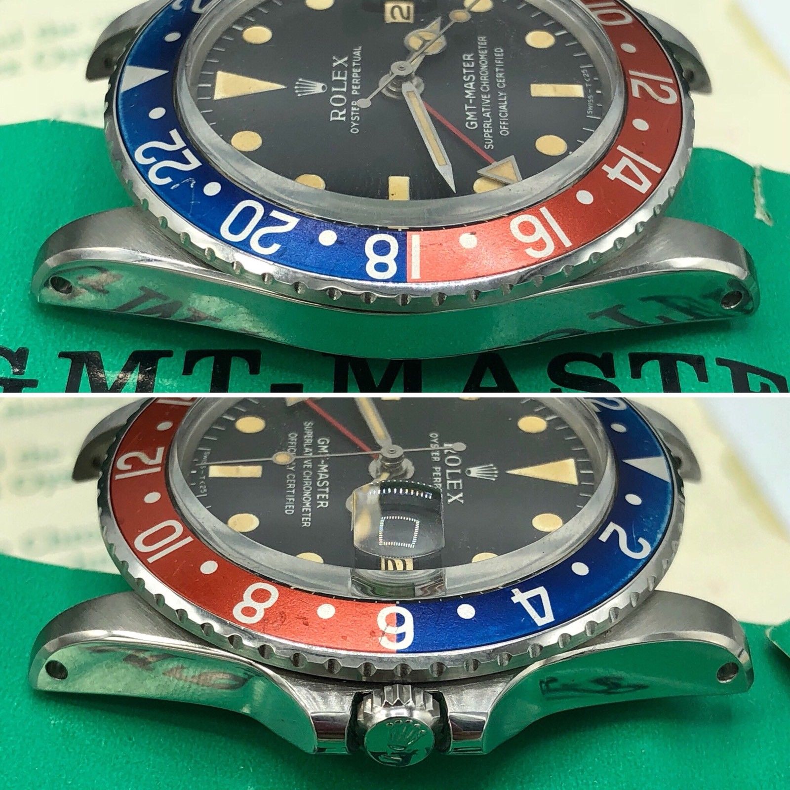 Vintage Rolex GMT Master 1675 Long E Mk1 Dial Full Set Punch Papers Box 1968