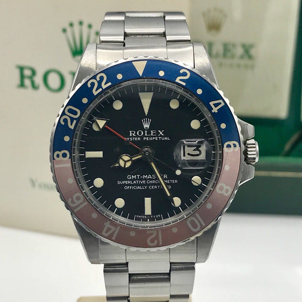 Vintage Rolex GMT Master 1675 Mk1 Long E & Full Set Double Punch Papers 1972